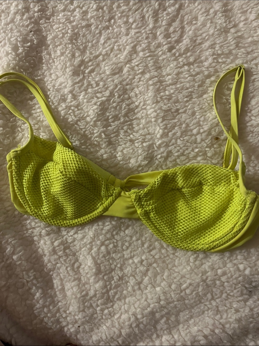 Neon Lime Underwire Mesh Bra - Women Intimates